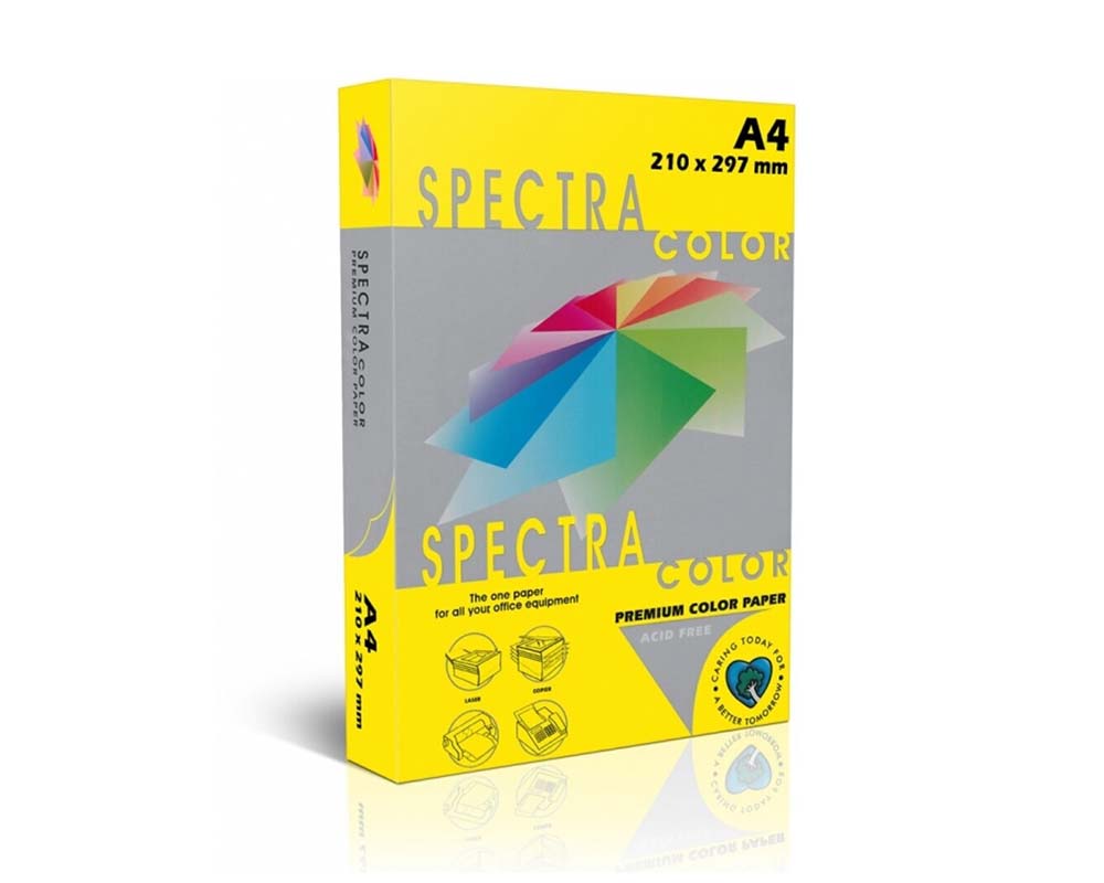Χρωματιστό Χαρτί Spectra Color, Κίτρινο (Lemon), A4 (21x29.7cm), 160gr, 250 Φύλλα