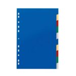 Διαχωριστικά Εγγράφων A4 Durable, Πλαστικά με Τρύπες Αρχειοθέτησης, με 10 θέματα Χρωμάτων