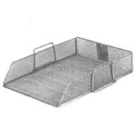 Δίσκος Εγγράφων Μεταλλικός Metron, Ασημί (Silver)