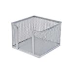 Θήκη Μεταλλική για Χαρτάκια Σημειώσεων Metron- Κύβος Κενός, Ασημί