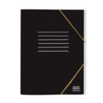 Ντοσιέ Πρεσπάν Πλαστικοποιημένος με Λάστιχο και αυτιά SKAG, 26Χ35εκ, Μαύρο