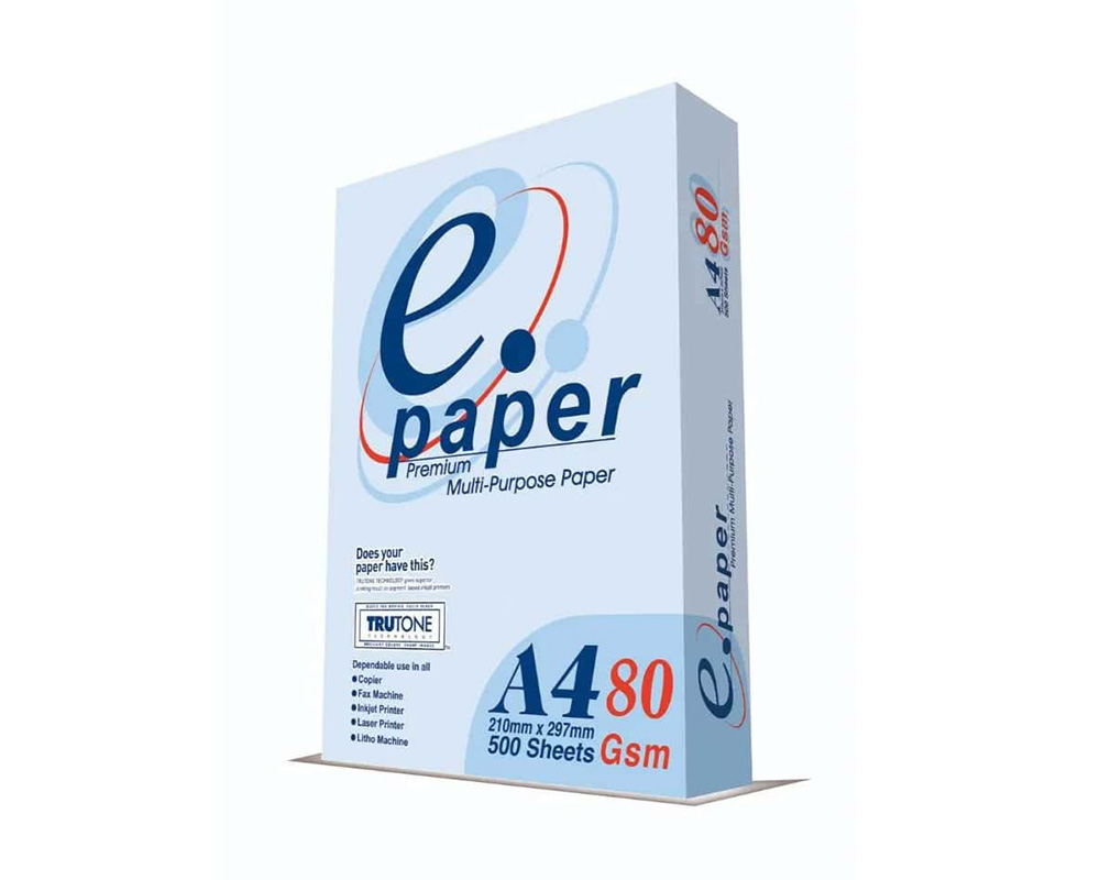 Χαρτί Εκτύπωσης E-Paper, Λευκό (White), A4 (21x29.7cm), 80gr, 500 Φύλλα