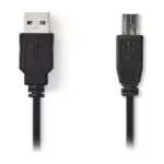 Καλώδιο USB 2.0 Cable USM-A male - USB-B male, Nedis, 2.0m, Μαύρο