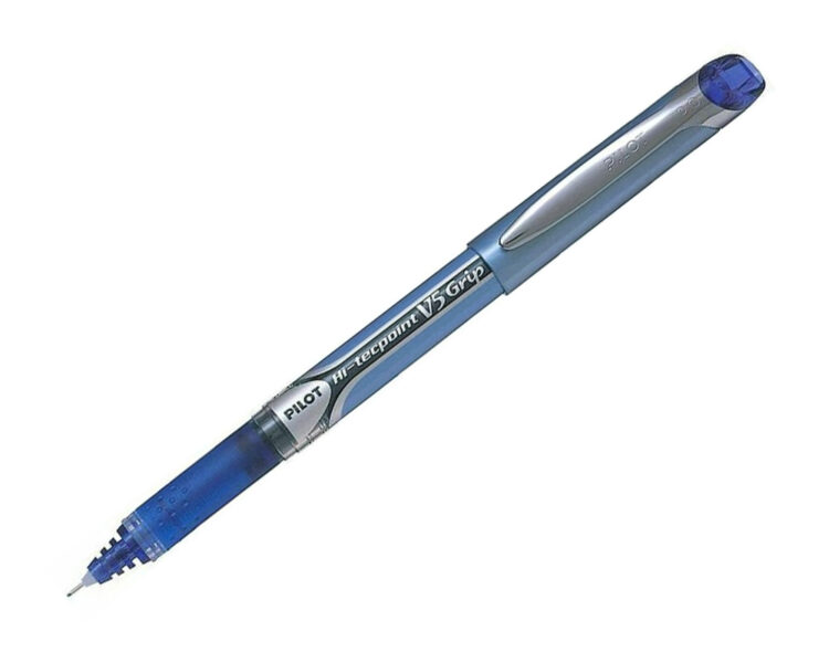 Στυλό Pilot, Hi-Techpoint V5 Grip, Rollerball 0.5mm Fine, Μπλέ Χρώμα - Image 1