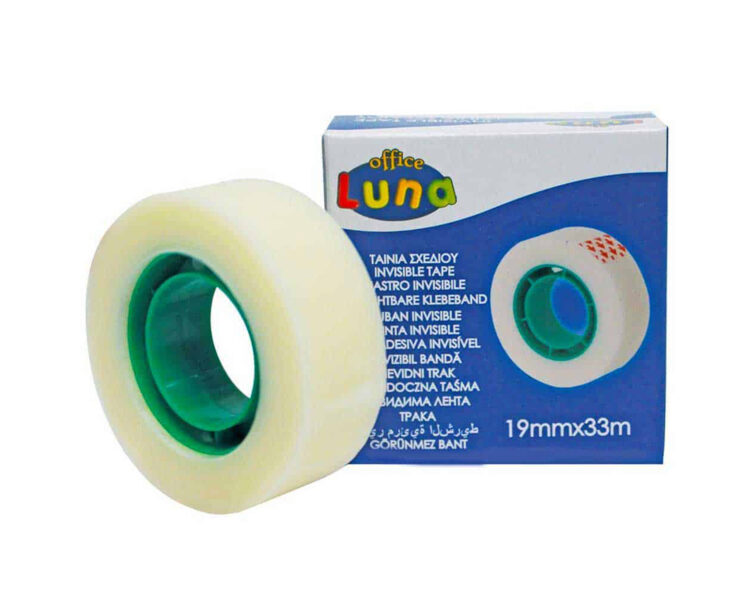 Σελοτέιπ, Σχεδίου, Διάφανο, Luna Invisible Tape, 19mmX33m - Image 2
