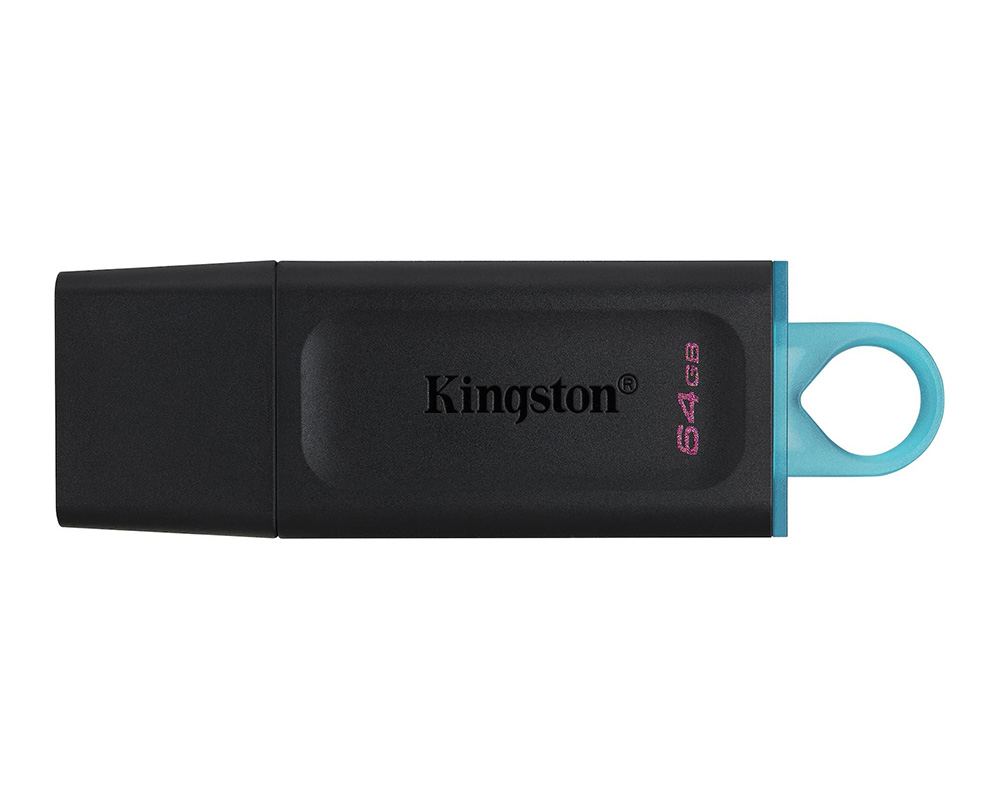 USB Flash Drive, Kingston, DataTraveler - Exodia, 64GB, USB 3.2, Μαύρο