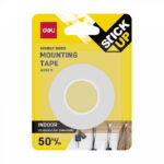 Ταινία Διπλής Όψης (Αυτοκόλλητη Αφρώδης), Deli, Stick Up, 25.4mm X 1.5m, Λευκή