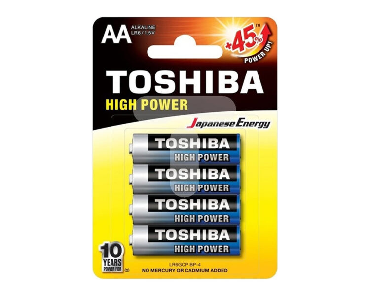 Μπαταρίες AA, Toshiba, High Power, 1.5V, 4τεμάχια - Image 1