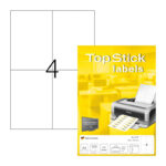 Ετικέτες Αυτοκόλλητες Εκτυπωτών Inkjet & Laser, Top Stick No 8717, 105mm X 148mm, 400τεμ