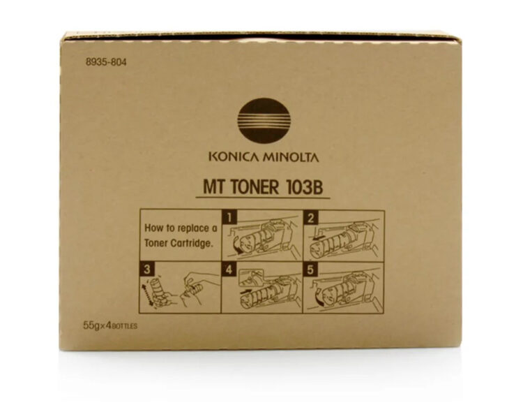 Konica Minolta 103B (8935-804) Black Γνήσιο Τόνερ, 55gr X 4bottles - Image 1