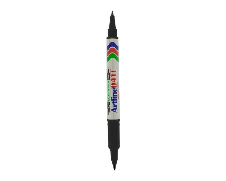 Μαρκαδόρος Ανεξίτηλος Artline 041T, Αδιάβροχος, 0.4-1.0mm, Μαύρο Χρώμα - Image 2