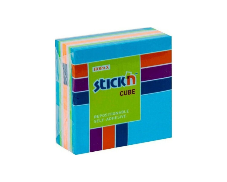 Χαρτάκια Σημειώσεων Αυτοκόλλητα, Stick'n Cube, 51x51mm, Διάφορα Χρώματα - Image 1