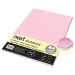 Χρωματιστά Χαρτιά, Next Rainbow, Σετ 5 Χρωμάτων, A4 (21x29.7cm), 80gr, 100 Φύλλα