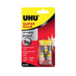 UHU Κόλλα Ρευστή Blister Super Glue Minis 1g (3Τεμ)